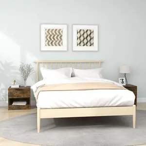 vidaXL Tables de chevet 2 pcs Chêne fumé Bois d'ingénierie pas cher