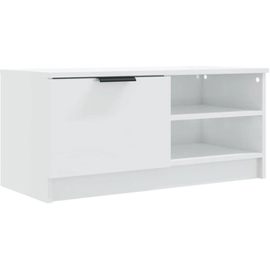 vidaXL Meuble TV Blanc brillant 80x35x36,5 cm Bois d'ingénierie pas cher