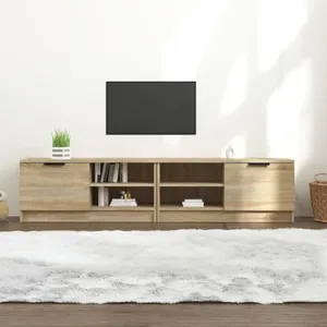vidaXL Meubles TV 2 pcs Chêne sonoma 80x35x36,5 cm Bois d'ingénierie pas cher