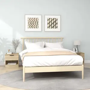 vidaXL Vidaxl Tables De Chevet 2 Pcs Chêne Sonoma Bois D'ingénierie