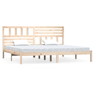 vidaXL Cadre de lit Bois de pin massif 200x200 cm pas cher