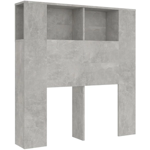 vidaXL Armoire de tête de lit Gris béton 100x18,5x104,5 cm pas cher