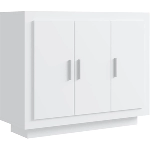 vidaXL Buffet Blanc 92x35x75 cm Bois d'ingénierie pas cher