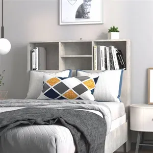 vidaXL Armoire de tête de lit Gris béton 100x19x103,5 cm pas cher