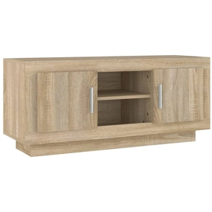 vidaXL Meuble TV chêne sonoma 102x35x45 cm bois d'ingénierie pas cher