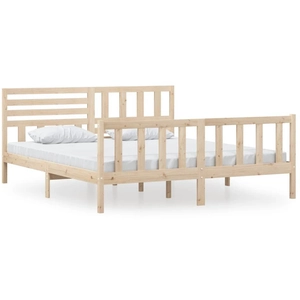vidaXL Cadre de lit 180x200 cm Super King Bois massif pas cher