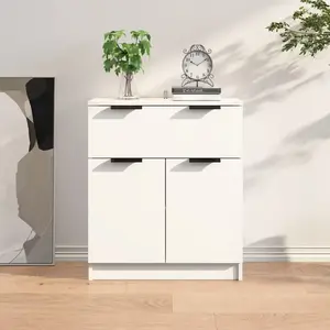 vidaXL Buffet Blanc 60x30x70 cm Bois d'ingénierie pas cher