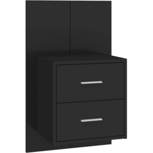 vidaXL Table de chevet murale Noir pas cher