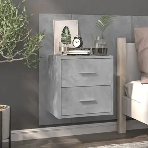 Comparateur de prix : vidaXL Table de chevet murale Gris béton