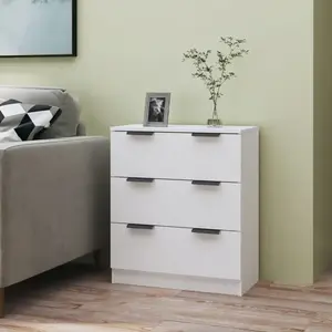 Comparateur de prix : vidaXL Buffet Blanc 60x30x70 cm Bois d'ingénierie