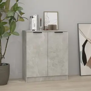 Comparateur de prix : vidaXL Buffet Gris béton 60x30x70 cm Bois d'ingénierie