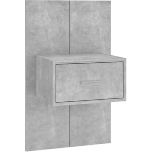 vidaXL Tables de chevet murales 2 pcs Gris béton pas cher