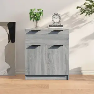 vidaXL Buffet Sonoma gris 60x30x70 cm Bois d'ingénierie pas cher