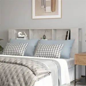 vidaXL Armoire de tête de lit Gris béton 180x18,5x104,5 cm