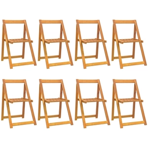 vidaXL Chaises pliables de jardin 8 pcs Bois d'acacia massif pas cher