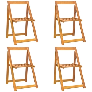 vidaXL Chaises pliables de jardin 4 pcs Bois d'acacia massif pas cher