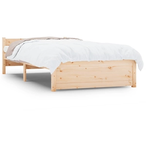vidaXL Cadre de lit Bois massif 120x200 cm pas cher