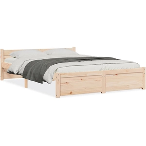 vidaXL Cadre de lit Bois massif 140x200 cm pas cher