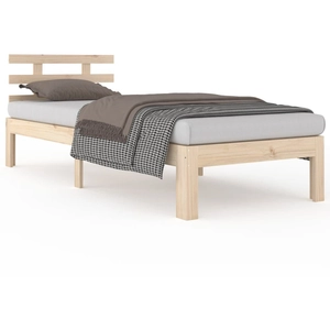 vidaXL Cadre de lit Bois massif 100x200 cm pas cher