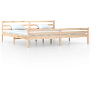 vidaXL Cadre de lit Bois massif 200x200 cm pas cher