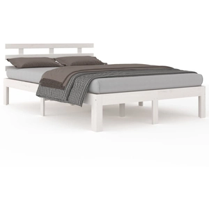 vidaXL Cadre de lit Blanc Bois massif 200x200 cm