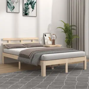vidaXL Cadre de lit Bois massif 200x200 cm 814774 pas cher