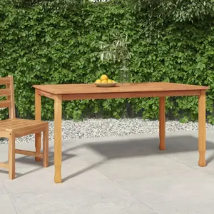 vidaXL Table à dîner de jardin 150x90x75 cm bois massif de teck pas cher