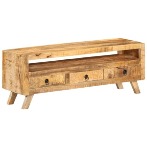 vidaXL Meuble TV 110x30x40 cm Bois massif de manguier pas cher