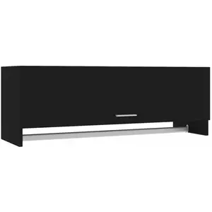 vidaXL Vidaxl Garde-Robe Noir 100x32,5x35 Cm Bois D'ingénierie pas cher