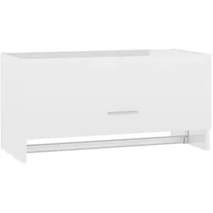 Comparateur de prix : vidaXL Vidaxl Garde-Robe Blanc Brillant 70x32,5x35 Cm Agglom¿¿R¿¿