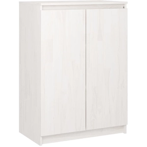 vidaXL Buffet Blanc 60x36x84 cm Bois de pin massif pas cher