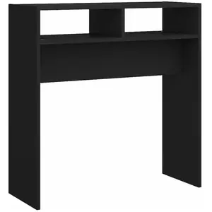 vidaXL Table console Noir 78x30x80 cm Aggloméré pas cher