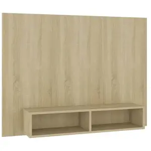 vidaXL Vidaxl Meuble Tv Mural Chêne Sonoma 120x23,5x90 Cm Aggloméré pas cher