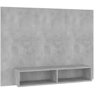 vidaXL Vidaxl Meuble Tv Mural Gris Béton 120x23,5x90 Cm Aggloméré