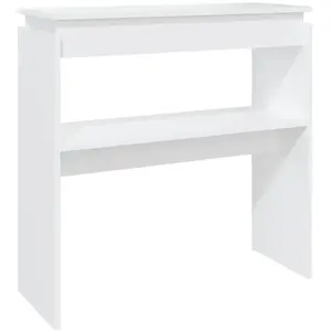 vidaXL Vidaxl Table Console Blanc 80x30x80 Cm Bois D'ingénierie pas cher