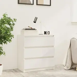 vidaXL Table de chevet Blanc 60x36x64 cm Bois de pin massif pas cher