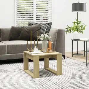 vidaXL Table d'appoint Chêne sonoma 50x50x35 cm Aggloméré pas cher