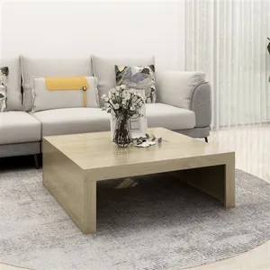vidaXL Table basse Chêne sonoma 100x100x35 cm Bois d'ingénierie pas cher