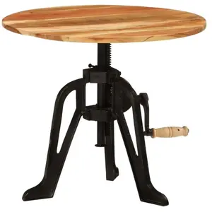 Comparateur de prix : vidaXL Table d'appoint 60x(42-62) cm Bois massif d'acacia et fonte