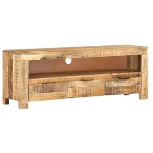 Comparateur de prix : vidaXL Meuble TV 110x30x40 cm Bois de manguier brut