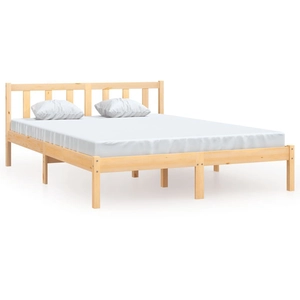 vidaXL Cadre de lit bois de pin massif 160x200 cm pas cher