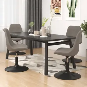 Comparateur de prix : vidaXL Chaises à dîner pivotantes 4 pcs Gris clair Velours