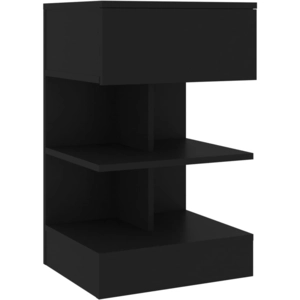 vidaXL Table de chevet Noir 40x35x65 cm Aggloméré pas cher