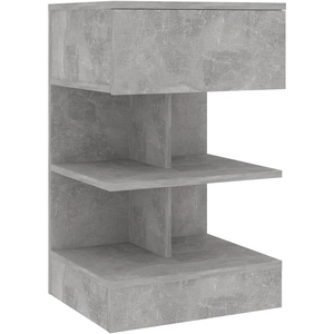 vidaXL Table de chevet Gris béton 40x35x65 cm Aggloméré pas cher