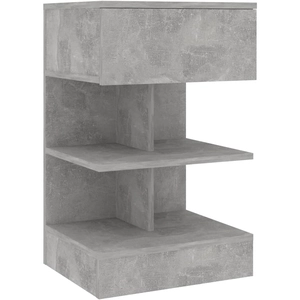 vidaXL Tables de chevet 2 pcs Gris béton 40x35x65 cm pas cher