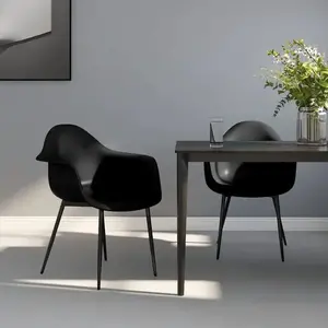 Comparateur de prix : vidaXL Chaises à manger lot de 2 noir PP