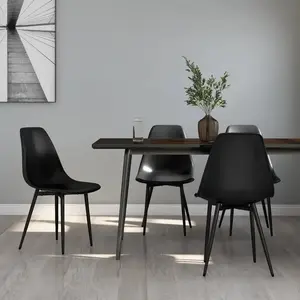 Comparateur de prix : vidaXL Chaises à manger lot de 4 noir PP
