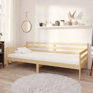 vidaXL Lit Bois de pin massif 90x200 cm
