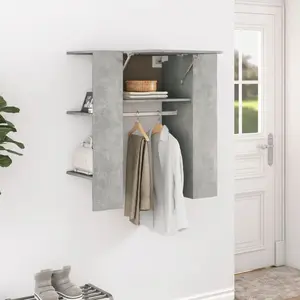 Comparateur de prix : vidaXL Armoire de couloir Gris béton 97,5x37x99 cm Bois d'ingénierie