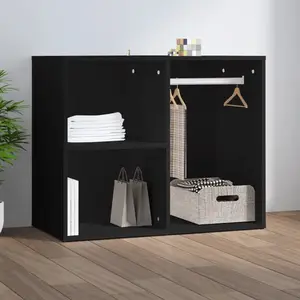 Comparateur de prix : vidaXL Armoire de dressing noir 80x40x65 cm bois d'ingénierie